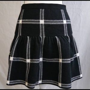black and white plaid will blend skirt